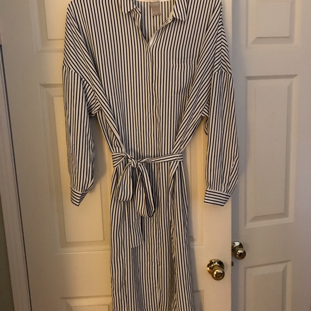 Black and white striped dress!